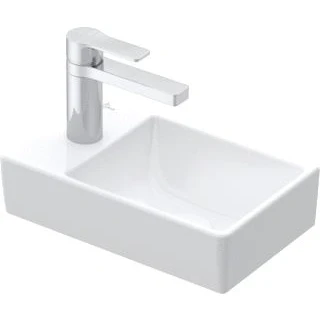 Afbeelding van Villeroy en boch avento fontein 360x220mm wasbak rechts wit 43003r01