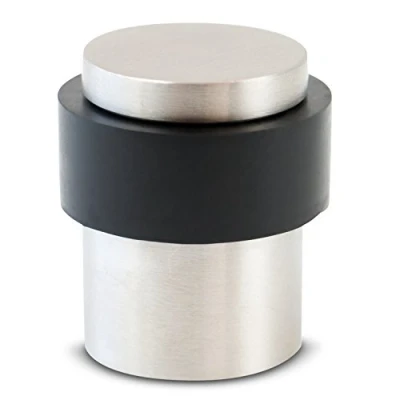 Afbeelding van Stoppwerk deurstopper vloer tot schroef vaste vloerstopper RVS met stevige schroefverankering vloerbevestiging Ø 3,5cm hoogte: 4cm