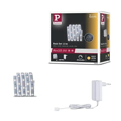 Afbeelding van Paulmann 79868 LED strip MaxLED 250 basisset 1,5 m warmwit IP44 Protect Cover incl. 1x6 watt strips lichtband 2700 K