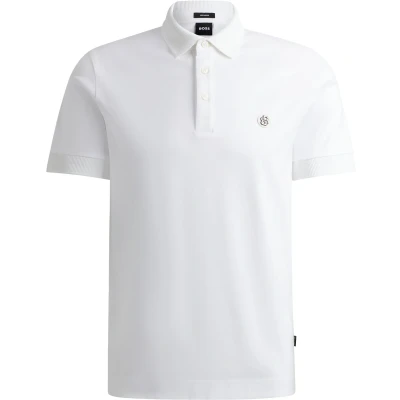 Afbeelding van BOSS Parris Poloshirt, Heren, Maat: Small, White