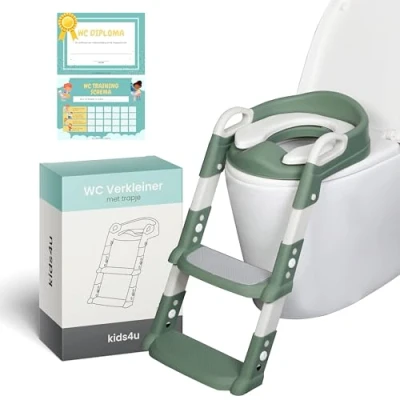 Afbeelding van Kids4u® WC Verkleiner Met Trapje Potje Peuter opvouwbaar Beloningssysteem