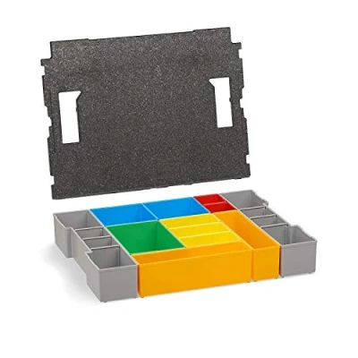 Afbeelding van L BOXX 102 set inzetbakjes, H3 inzetstukken met dekselkussen, sorteerdozen voor kleine onderdelen, opbergsysteem schroeven