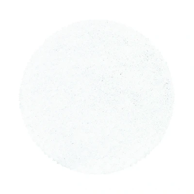 Afbeelding van Rond hoogpolig vloerkleed Softy Wit Ø 120cm Adana Carpets
