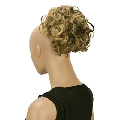 Afbeelding van CAISHA Knot Haarstuk Vlecht Haarbroodje Hepburn Broodje Haarelastiek Opsteekkapsels Bruinblond Mix HK116