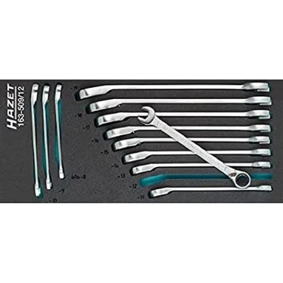 Afbeelding van Hazet 163 509/12 Steek ringsleutelratelset
