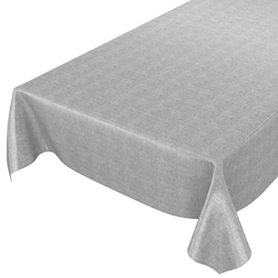 Afbeelding van ANRO Wasdoek tafelzeil tafelkleed beton grijs uni urban 100x140 cm