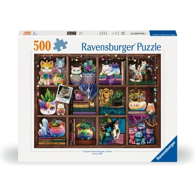Afbeelding van Ravensburger Legpuzzel Cubby Cats And Succulents, 500st.