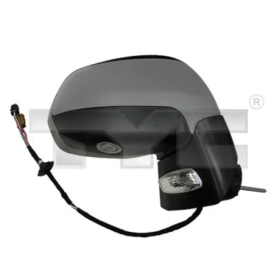 Afbeelding van Buitenspiegel Tyc 326 0108 Links Met grondlaag voor elek. spiegelverstelling, Bol vormig, Te verwarmen, Elektrisch inklapbaar