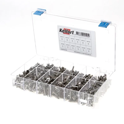 Afbeelding van Kelfort Assortimentsdoos zelftapper platkop RVS A2 DIN 7982