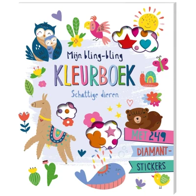 Afbeelding van Mijn bling kleurboek Schattige dieren (Paperback)