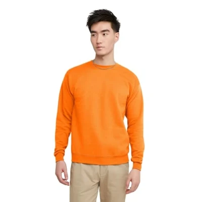 Afbeelding van Hanes Ecosmart SweatshirtEcoSmart Sudadera moletom Ecosmartarrr Cher Annennerrarrern sweatshirt voor heren, Veiligheid Oranje, 3XL