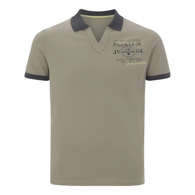 Afbeelding van Jan Vanderstorm Poloshirt, Heren, Maat: Large, Beige