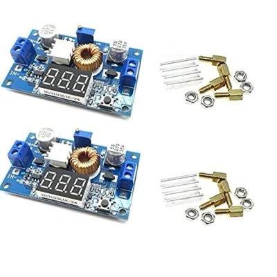 Afbeelding van AptoFun 2 stuks 75W 5A DC verstelbare Step Down Buck Module met voltmeter Copper Pillars (C6B3) /DC Power 4V 38V naar 1,25V 36V verstelbaar (2 X)