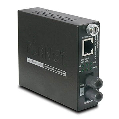 Afbeelding van Planet Manageable Media converter Multimode 10/100Base TX naar 100Base FX Incl. PSU ST Socket, Data
