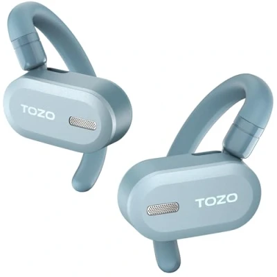Afbeelding van TOZO O2 Echte draadloze open oortelefoon met Multi Angle aanpassing, Bluetooth 5.3 oordopjes Dual Axis ontwerp voor langdurig comfort, kristalheldere gesprekken tijdens het rijden, Blauw