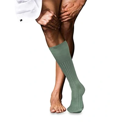 Afbeelding van FALKE No. 13 Finest Piuma Cotton heren kniekousen groen (sage) Maat: 39 40