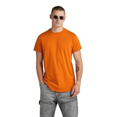 Afbeelding van G Star LASH Tshirt basic, Heren, Maat: Small, Orange