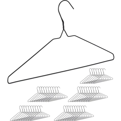 Afbeelding van Relaxdays kledinghangers kleerhangers garderobehangers set van 48 metaal