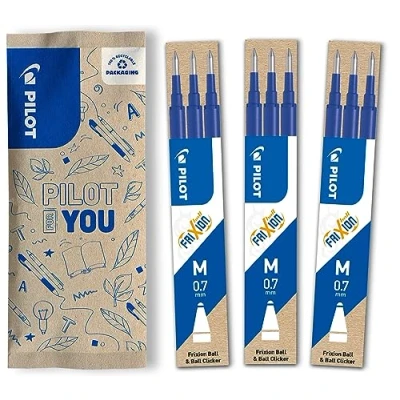 Afbeelding van Pilot Frixion rollervulling 0.7, reservevullingen, 9 delige set blauw