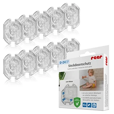 Afbeelding van reer Zelfklevende stopcontact beschermer, 10 stuks transparant