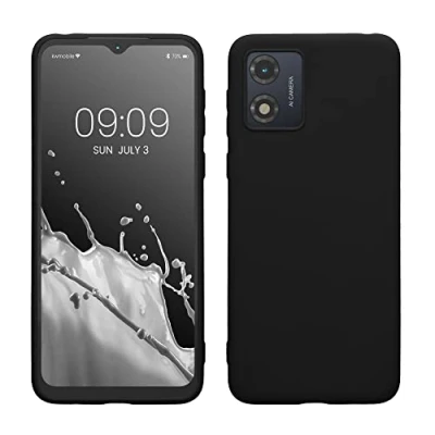 Afbeelding van kwmobile telefoonhoesje geschikt voor Motorola Moto E13 Hoesje smartphone Back cover in mat zwart