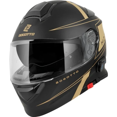 Afbeelding van Bogotto H271 Taog Bluetooth Helm, zwart goud, afmeting L voor man