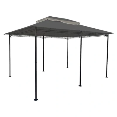 Afbeelding van Spetebo Vervangend dak voor paviljoen Cape Town 4x3 m waterdicht in 3 kleuren paviljoendak 3x4 met PVC coating (antraciet)