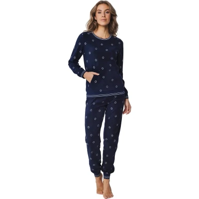 Afbeelding van Duurzame fleece pyjama Rebelle Blauw Maat 40