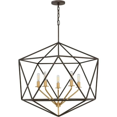 Afbeelding van Bohemian Hanglamp Steady Lighting E14 L: 71.1cm Voor Binnen Woonkamer Eetkamer Brons