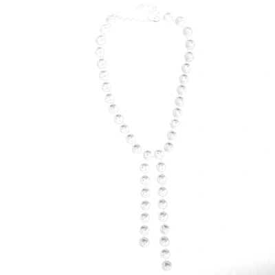 Afbeelding van Behave Dames ketting zilver kleur met stenen en hangers 47 cm