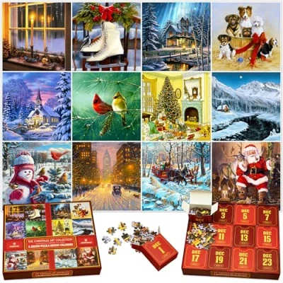 Afbeelding van Puzzel Adventskalender De Kerstkunstcollectie