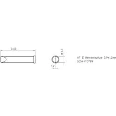 Afbeelding van Weller XT E soldeerpunt Beitelvorm Grootte 5.9 mm Inhoud: 1 stuk(s)