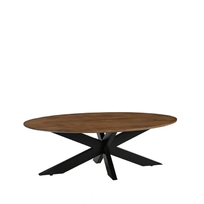 Afbeelding van Label51 James salontafel 130 cm mangohout naturel Hout