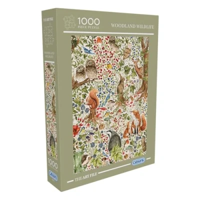 Afbeelding van Gibsons Vs The Art File Woodland Wildlife Woodlife puzzel 1000 stukjes gerecycled karton, G7217