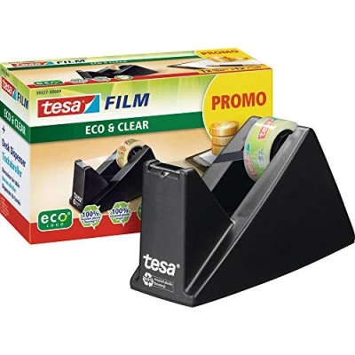 Afbeelding van tesa Easy Cut Plakbandhouder ecoLogo Plakbandroller Ecologische plakbandafroller met antisliptechnologie Voor plakband tot 10 m x 15 mm