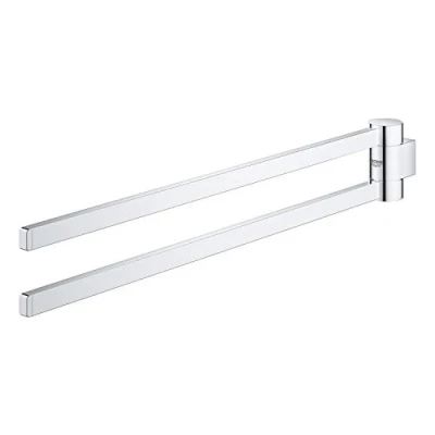 Afbeelding van Grohe selection handdoekhouder dubbel 2x arm 400mm draaibaar metaal chroom 41063000
