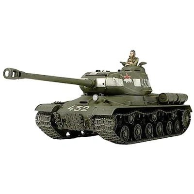 Afbeelding van TAMIYA 1:48 Russische Heavy Tank JS 2 Model 1944 ChKz, Panzer Plastic bouwset Modelbouw getrouwe replica gedetailleerde bouwpakket knutselen hobby montage, groen