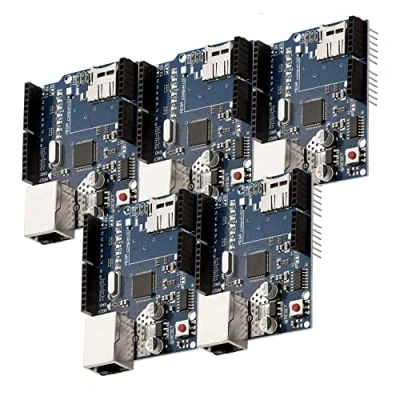 Afbeelding van AZDelivery 5 x Ethernet Schild W5100 met MicroSD kaartsleuf compatibel Arduino Inclusief E Book!