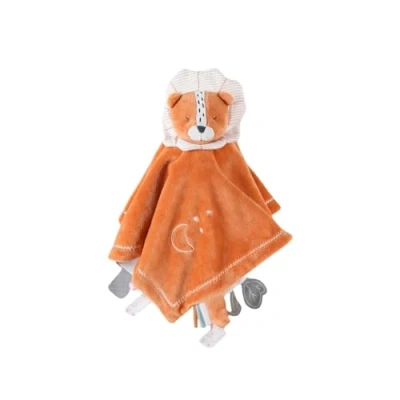Afbeelding van Noukie&#039;s Knuffeldoekje Doudou Day &amp; night Babou caramelkleurig leeuw