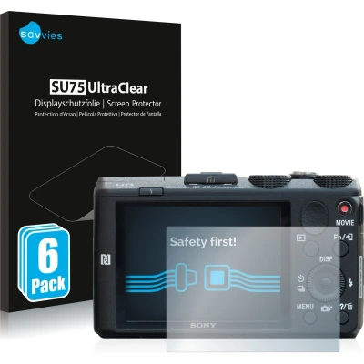 Afbeelding van Savvies (6 Stuks) Schermbeschermer voor Sony Cyber Shot DSC HX60 Screen Protector Ultra Transparant
