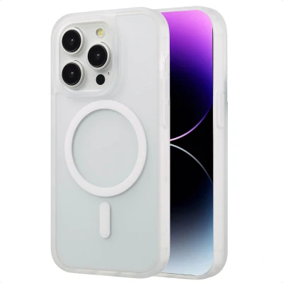 Afbeelding van Apple iPhone 14 Pro MagSafe Hoesje Kunststof imoshion Hardcase/Backcover Wit Telefoonhoesje