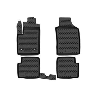 Afbeelding van Rubbermatten voor VOLKSWAGEN Caddy, 2015, 4 delig (Element EXP.CARVLK00003 rubberen voetmatten, zwart)