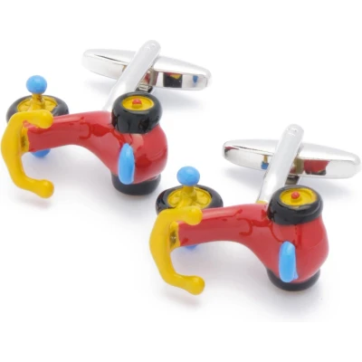 Afbeelding van Manchetknopen Driewieler Fiets Rood Blauw Geel