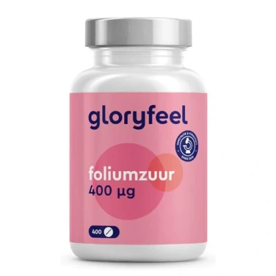Afbeelding van gloryfeel foliumzuur 400 tabletten (13 maanden) µg pure per tablet Zwangerschap &amp; Immuunsysteem*