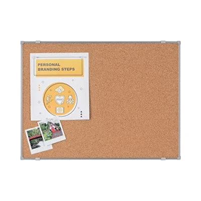 Afbeelding van BoardsPlus Economy Kurk Bord, 58 x 43 cm, Grijs Frame