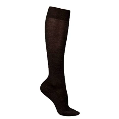 Afbeelding van FALKE No. 3 Finest Merino &amp; Silk dames kniekousen antraciet grijs (anthra.mel) Maat: 41 42