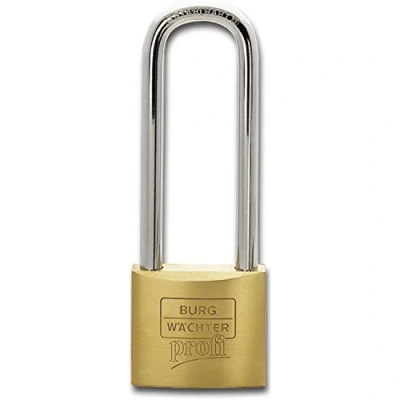 Afbeelding van Burg Wächter Profi messing hangslot met hoge beugel verschillend sluitend 40 mm