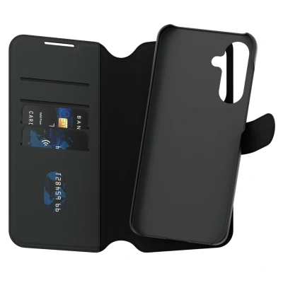 Afbeelding van Screenprotector Samsung Galaxy A56: CARE by PanzerGlass 2 in 1 Wallet Case Kunstleder Zwarte randen