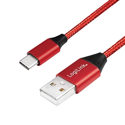 Afbeelding van LogiLink CU0147 USB kabel 0,3 m 2.0 A C Rood