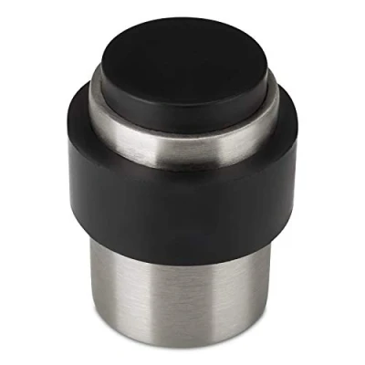 Afbeelding van 1 x SOTECH Deurbuffer Roestvrij stalen rubberen DUST wanddeurbuffer incl. Bevestigingsmateriaal voor muur en vloer Ø 3,5 cm H: 4,5 Deurstop wandmontage
